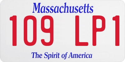 MA license plate 109LP1