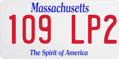 MA license plate 109LP2