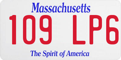 MA license plate 109LP6