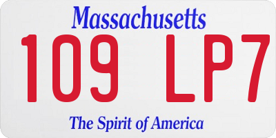 MA license plate 109LP7