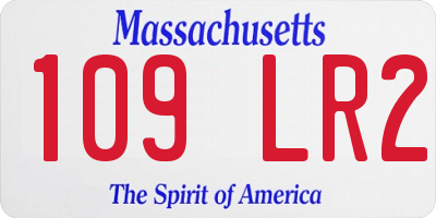 MA license plate 109LR2