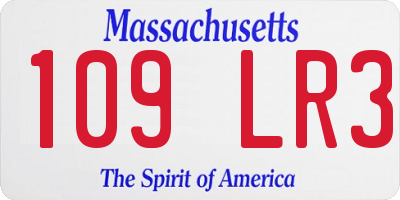 MA license plate 109LR3