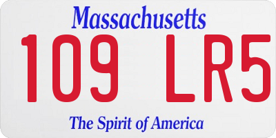 MA license plate 109LR5
