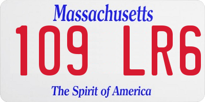 MA license plate 109LR6
