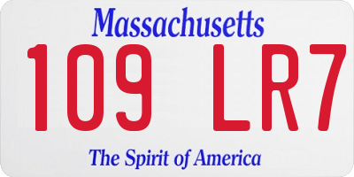 MA license plate 109LR7