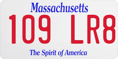 MA license plate 109LR8