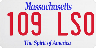MA license plate 109LS0