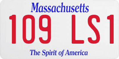 MA license plate 109LS1