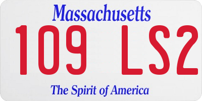 MA license plate 109LS2