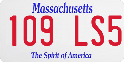 MA license plate 109LS5