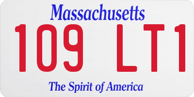 MA license plate 109LT1