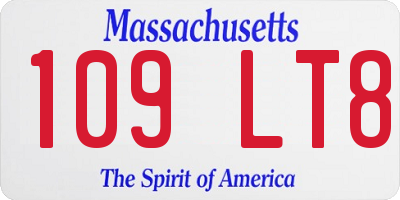 MA license plate 109LT8