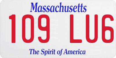 MA license plate 109LU6