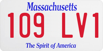MA license plate 109LV1