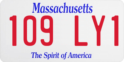 MA license plate 109LY1