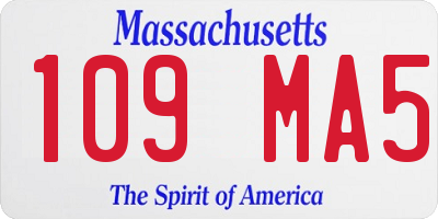 MA license plate 109MA5