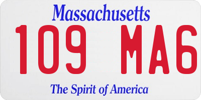 MA license plate 109MA6