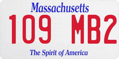 MA license plate 109MB2