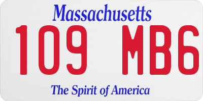 MA license plate 109MB6