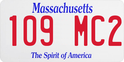 MA license plate 109MC2