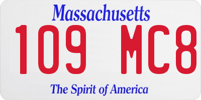 MA license plate 109MC8