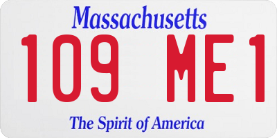 MA license plate 109ME1