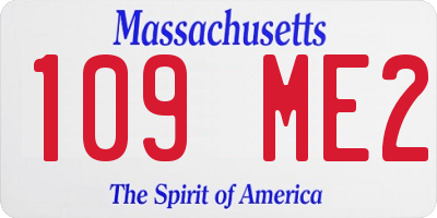 MA license plate 109ME2