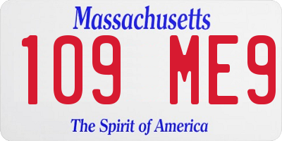 MA license plate 109ME9