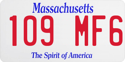MA license plate 109MF6