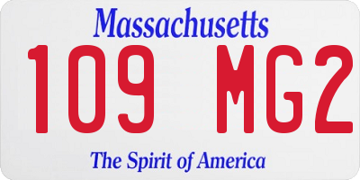 MA license plate 109MG2