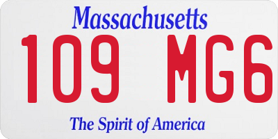 MA license plate 109MG6