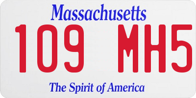 MA license plate 109MH5