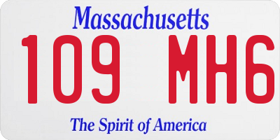 MA license plate 109MH6