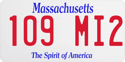 MA license plate 109MI2