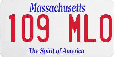 MA license plate 109ML0