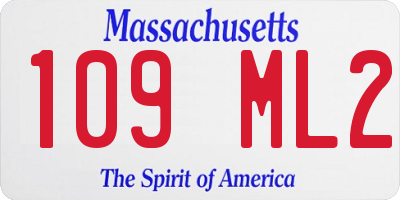 MA license plate 109ML2
