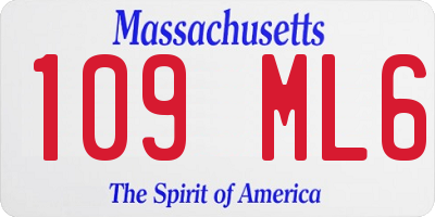 MA license plate 109ML6