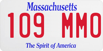 MA license plate 109MM0
