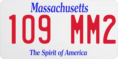 MA license plate 109MM2