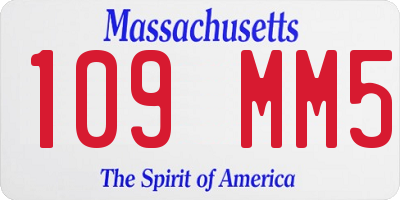 MA license plate 109MM5
