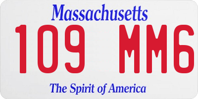 MA license plate 109MM6