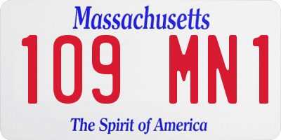 MA license plate 109MN1