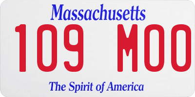 MA license plate 109MO0