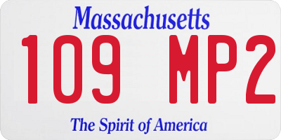MA license plate 109MP2