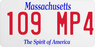 MA license plate 109MP4