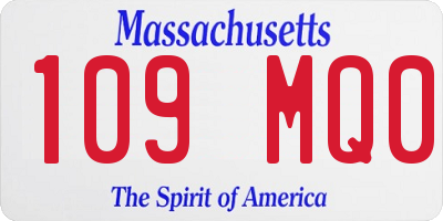 MA license plate 109MQ0
