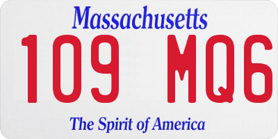 MA license plate 109MQ6