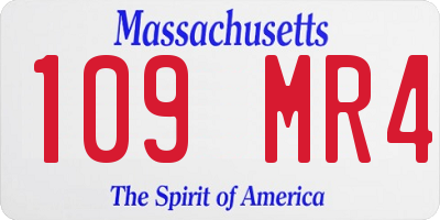 MA license plate 109MR4
