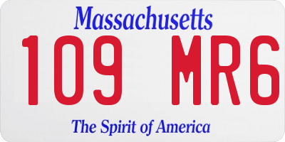 MA license plate 109MR6