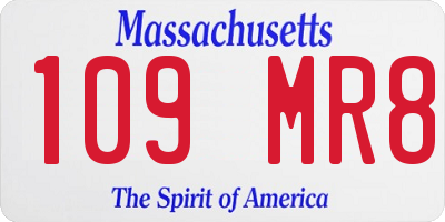 MA license plate 109MR8